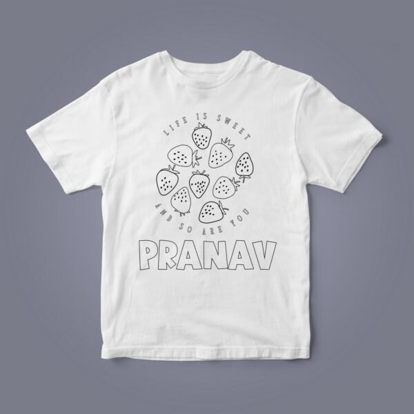 Alternative view of Personalised Kids Coloring T-Shirt - Color Your Own T-Shirt - Birthday Gifts for Kids