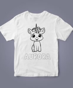 Alternative view of Personalised Kids Coloring T-Shirt - Color Your Own T-Shirt - Birthday Gifts for Kids