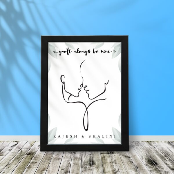 Couples, Couples line Art Portrait Frames - Anniversary Gifts for Him & Her - Personalised Home Decor