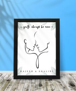 Couples, Couples line Art Portrait Frames - Anniversary Gifts for Him & Her - Personalised Home Decor