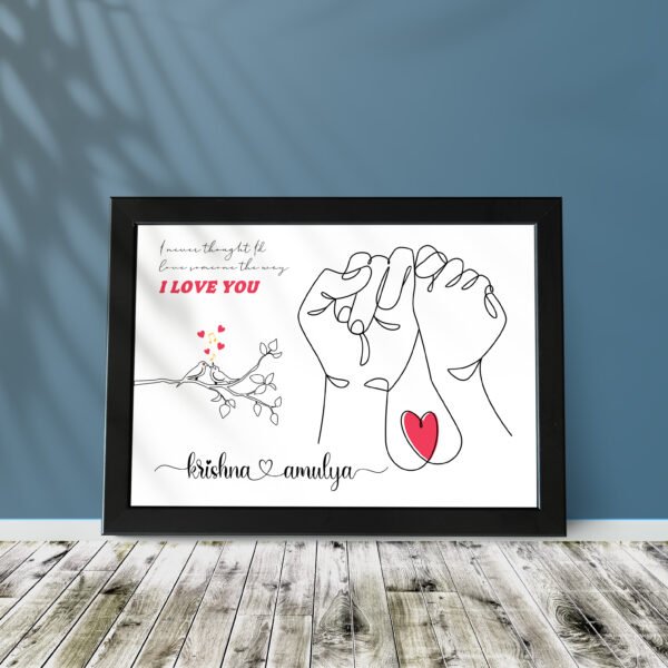 Couples, Couples line Art Portrait Frames - Anniversary Gifts for Him & Her - Personalised Home Decor