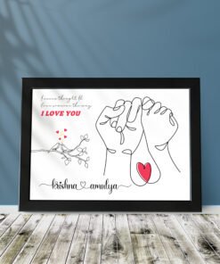 Couples, Couples line Art Portrait Frames - Anniversary Gifts for Him & Her - Personalised Home Decor