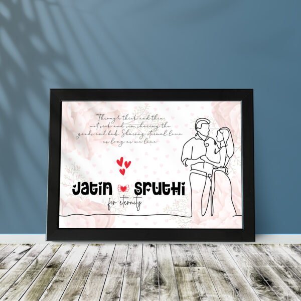Couples, Couples line Art Portrait Frames - Anniversary Gifts for Him & Her - Personalised Home Decor