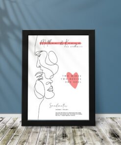 Couples, Couples line Art Portrait Frames - Anniversary Gifts for Him & Her - Personalised Home Decor