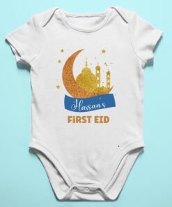 Baby First Eid Name Rompers/T-Shirts - Ramdan Gifts for Newborns
