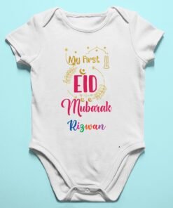 Baby First Eid Name Rompers/T-Shirts - Ramdan Gifts for Newborns