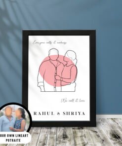 Couples, Couples line Art Portrait Frames - Anniversary Gifts for Him & Her - Personalised Home Decor