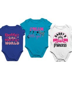 New Born Baby Romper Set Baby Onesies for Girl Set of 3