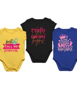 New Born Baby Romper Set Baby Onesies for Girl Set of 3