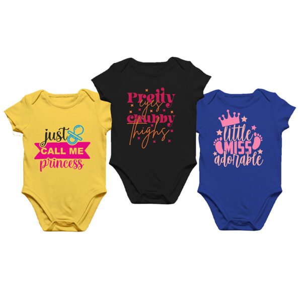 New Born Baby Romper Set Baby Onesies for Girl Set of 3