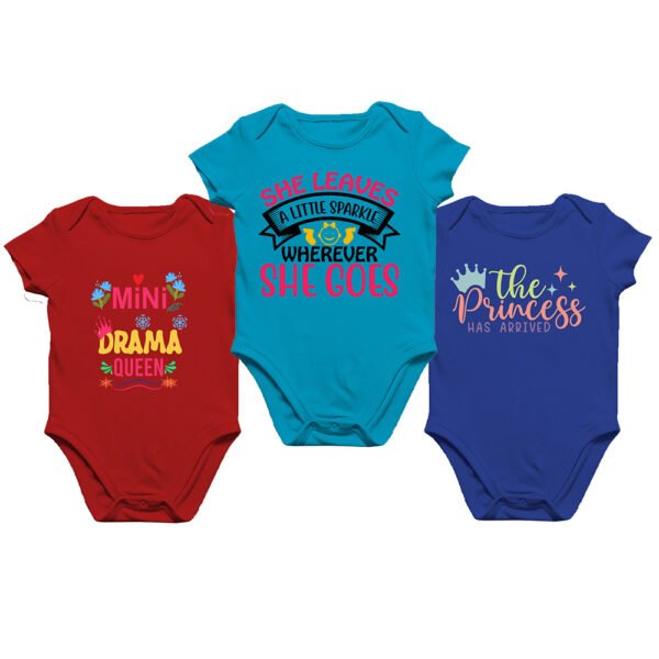 New Born Baby Romper Set Baby Onesies for Girl Set of 3