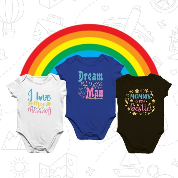 New Born Baby Romper Set Baby Onesies for Boys Set of 3