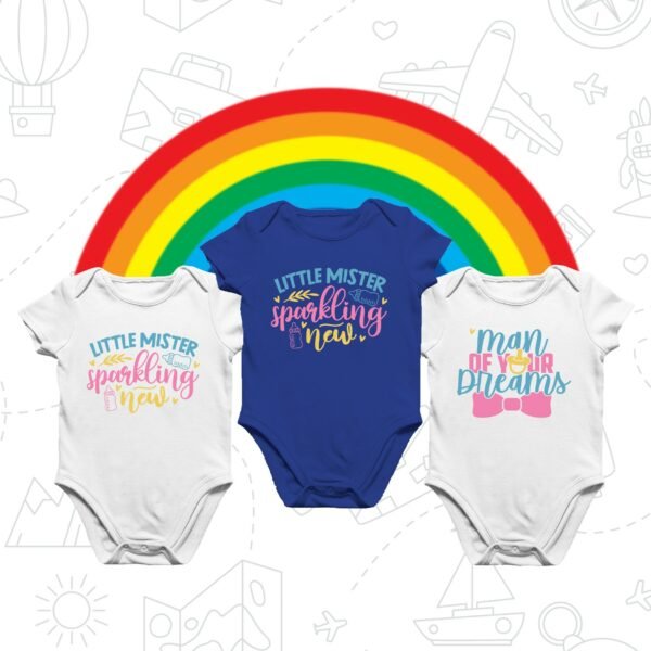 New Born Baby Romper Set Baby Onesies for Boys Set of 3