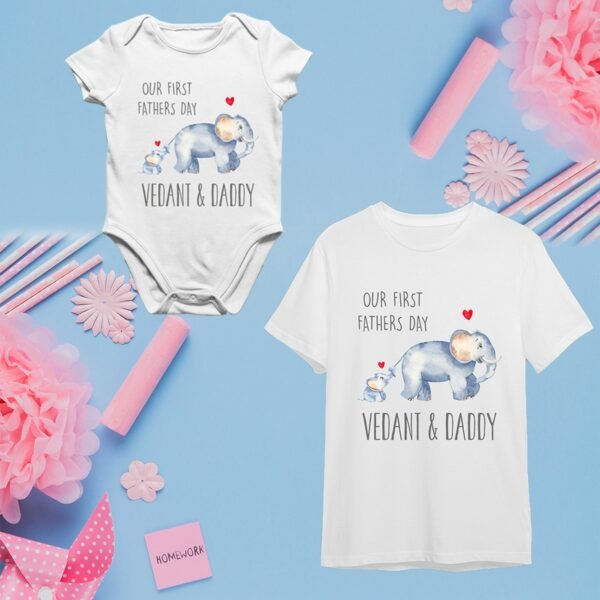 Fathers Day Matching T-Shirts For Dad And Baby - Fathers Day Gifts