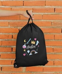 Personalised Kids Custom Name Drawstring Bag - Kids Drawstrring Bag