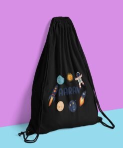 Alternative view of Personalised Kids Custom Name Drawstring Bag - Kids Drawstrring Bag
