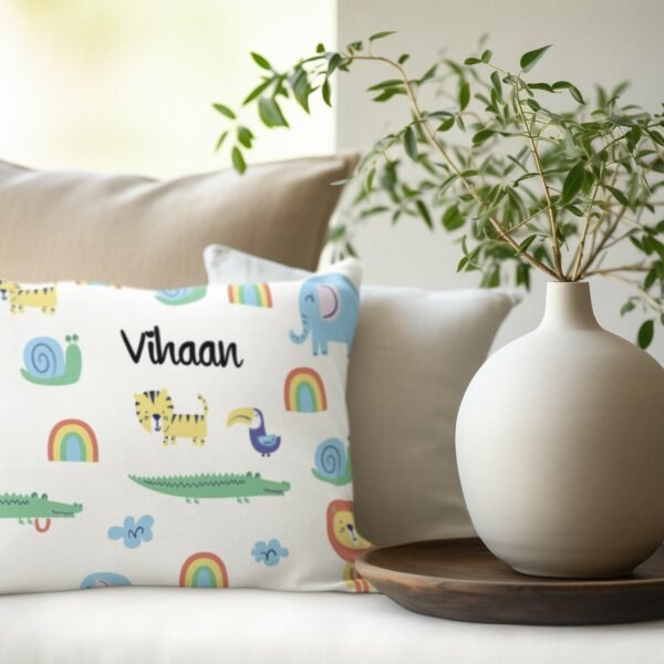 Personalised Kids Custom Name AOP Cushions Covers- Kids Cushion Covers