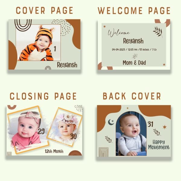 Alternative view of Custom Baby Photo Book - Baby Photo Album - Baby Milestones Book - Gifts for Baby - First Birthday Gifts
