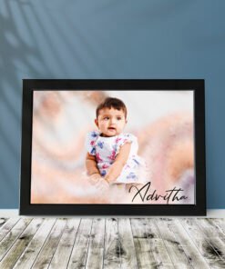 Personalized Baby Photo Potrait Wall Frames - First Year Birthday Gifts for Baby Boy or Baby Girl