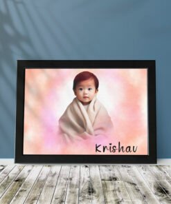 Personalized Baby Photo Potrait Wall Frames - First Year Birthday Gifts for Baby Boy or Baby Girl