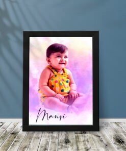 Personalized Baby Photo Potrait Wall Frames - First Year Birthday Gifts for Baby Boy or Baby Girl