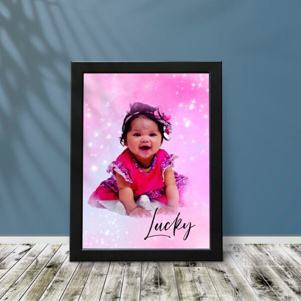 Personalized Baby Photo Potrait Wall Frames - First Year Birthday Gifts for Baby Boy or Baby Girl