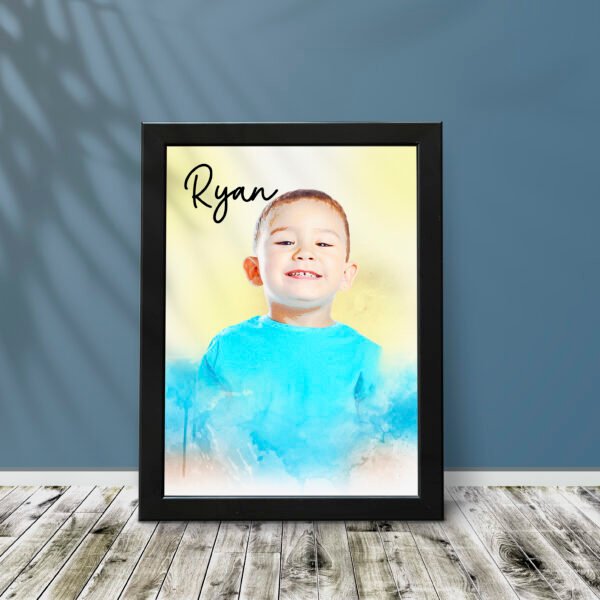 Personalized Baby Photo Potrait Wall Frames - First Year Birthday Gifts for Baby Boy or Baby Girl