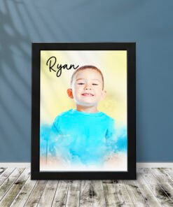 Personalized Baby Photo Potrait Wall Frames - First Year Birthday Gifts for Baby Boy or Baby Girl