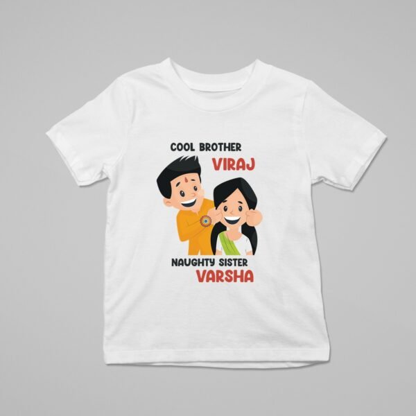 Siblings Matching T-Shirts – Personalized Rakhi Gifts for Kids