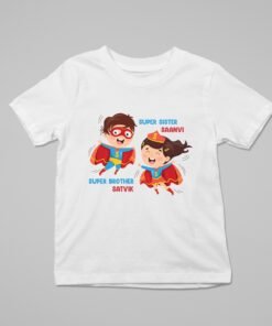 Siblings Matching T-Shirts – Personalized Rakhi Gifts for Kids