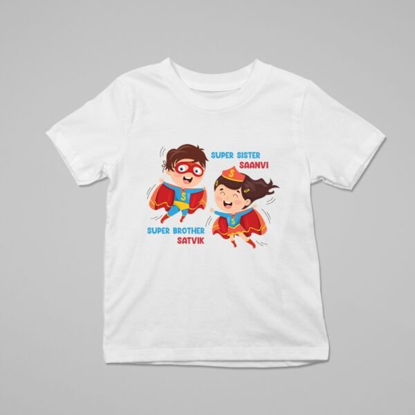 Siblings Matching T-Shirts – Personalized Rakhi Gifts for Kids