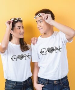 Personalised Couple T Shirts for Pre-Wedding Photoshoots