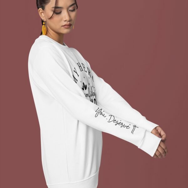 Alternative view of Choose happyness today,You deserve it, Sweatshirt With Wrist Design - Gifts For Her