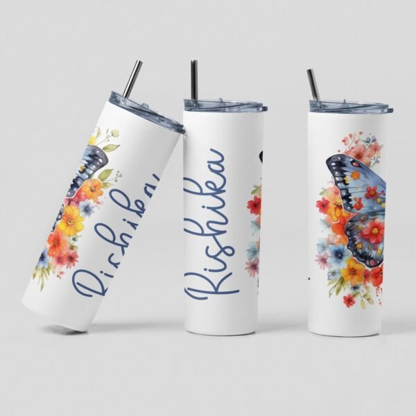 Personalised Custom Name Stainless Steel Tumbler Bottle - Gifts For Her