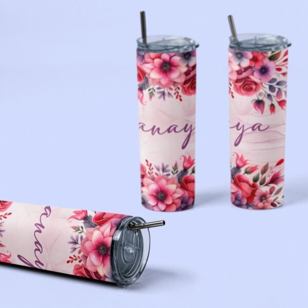 Personalised Custom Name Stainless Steel Tumbler Bottle - Gifts For Her