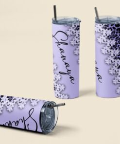 Personalised Custom Name Stainless Steel Tumbler Bottle - Gifts For Her