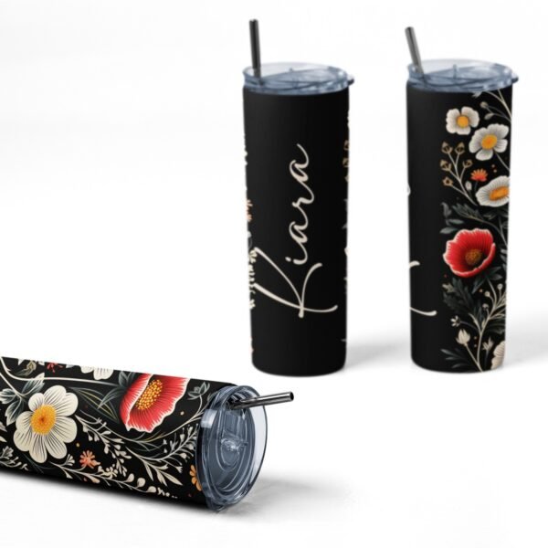 Personalised Custom Name Stainless Steel Tumbler Bottle - Gifts For Her