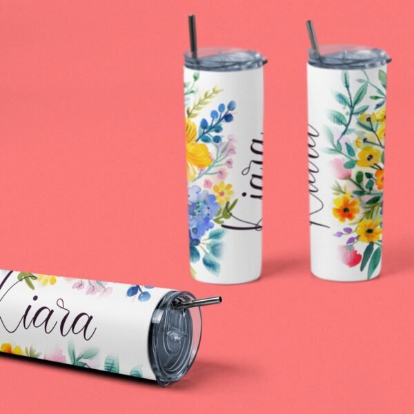 Personalised Custom Name Stainless Steel Tumbler Bottle - Gifts For Her