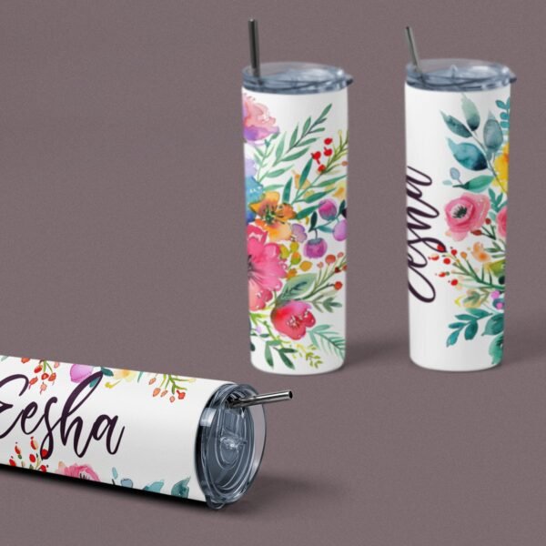 Personalised Custom Name Stainless Steel Tumbler Bottle - Gifts For Her