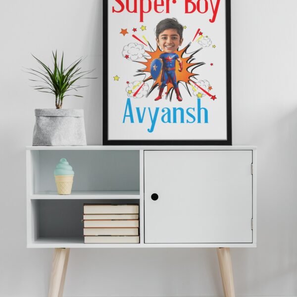 PERSONALIZED KIDS PHOTO CARICATURE WALL FRAMES – BIRTHDAY GIFTS FOR BOYS OR GIRLS