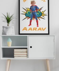 PERSONALIZED KIDS PHOTO CARICATURE WALL FRAMES – BIRTHDAY GIFTS FOR BOYS OR GIRLS