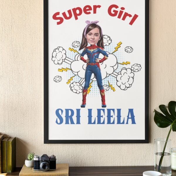PERSONALIZED KIDS PHOTO CARICATURE WALL FRAMES – BIRTHDAY GIFTS FOR BOYS OR GIRLS