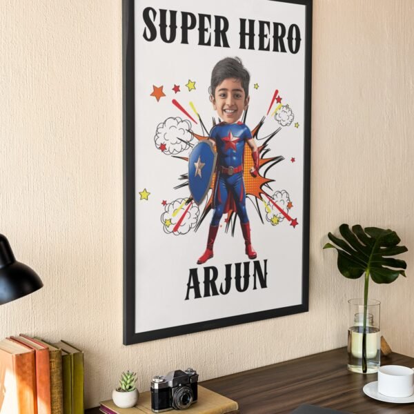 PERSONALIZED KIDS PHOTO CARICATURE WALL FRAMES – BIRTHDAY GIFTS FOR BOYS OR GIRLS