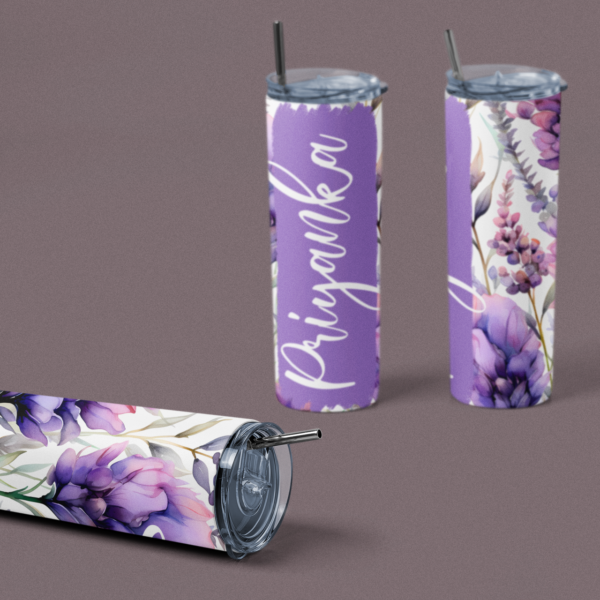 Personalised Custom Name Stainless Steel Tumbler Bottle - Gifts For Her