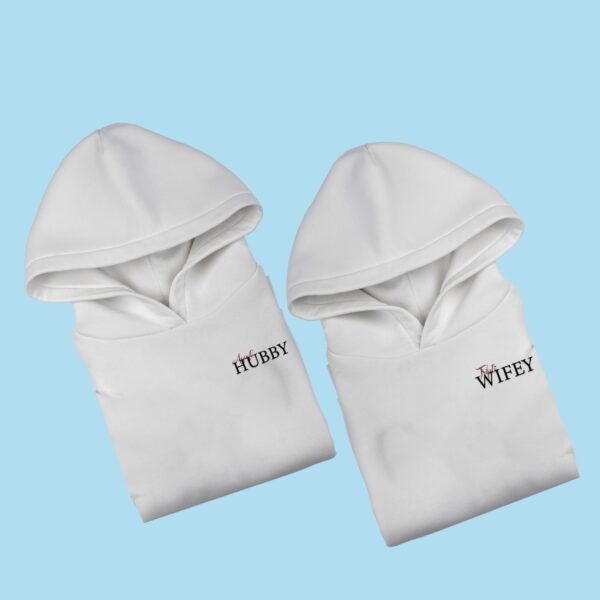 Personalised Couple Hoodies – Embroidery Print