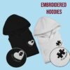 Personalised Couple Hoodies - Embroidery Print
