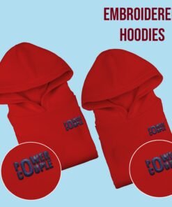 Personalised Couple Hoodies – Embroidery Print