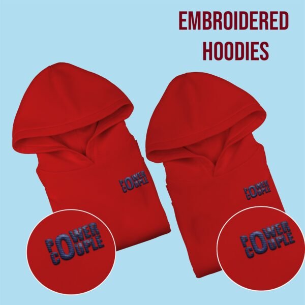 Personalised Couple Hoodies – Embroidery Print