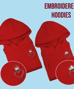 Personalised Couple Hoodies – Embroidery Print