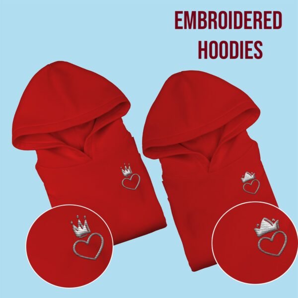Personalised Couple Hoodies – Embroidery Print